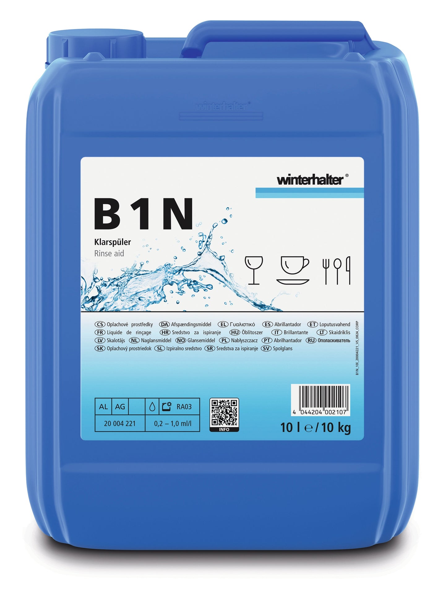 Abrilhantador B 1 N Winterhalter | Sem polimento manual