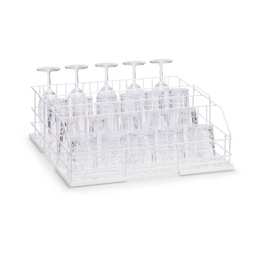 Cesto com filas para lavagem de copos Winterhalter 500x500 | Altura estendida